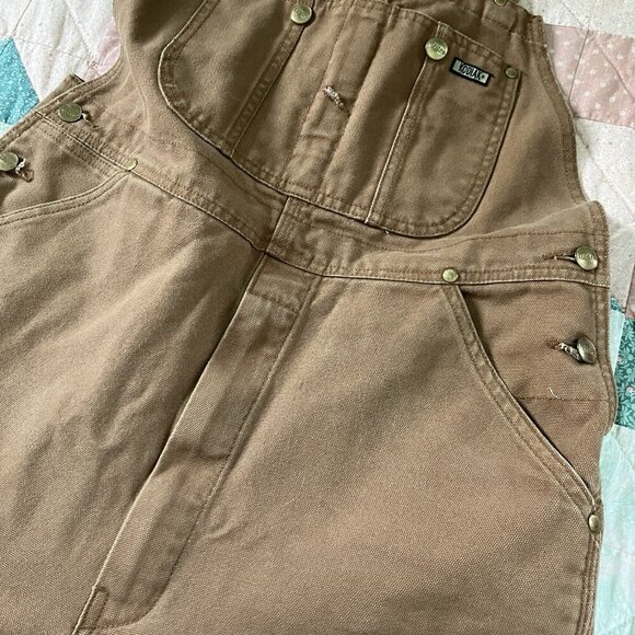 Vintage Kodiak Overalls Mens Brown Canvas Workwear Dungaree Bib One Piece - Picture 6 of 11